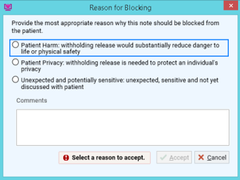reasons for blocking